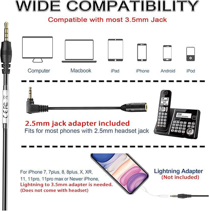 Wantek Cell Phone Headset Mono