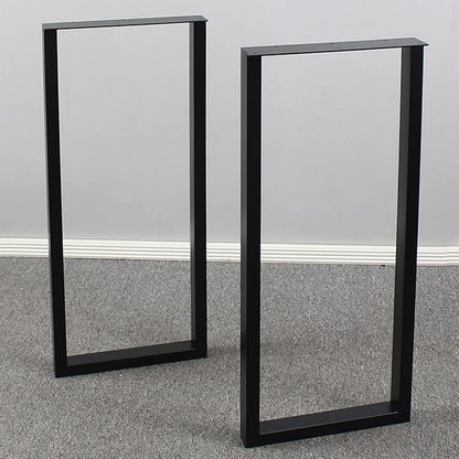 MBQQ Rustic Decor Rectangle Table Legs, 35" H x 15" W, Heavy Duty Metal, Dining & Desk, Industrial Modern, DIY Bench Legs