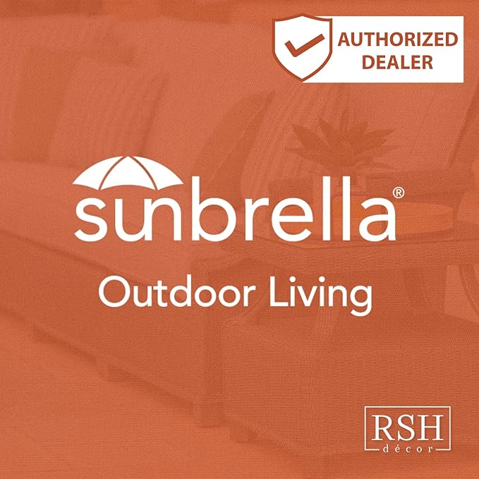 RSH DECOR: Sunbrella Square Throw Pillows Set of 2 | 24" x 24" | Water and Fade-Resistant Performance Fabric | Outdoor Pillow Covers with Down-Alternative Inserts | Canvas Air Blue