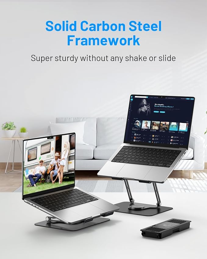 Laptop Cooling Stand with Detachable Thermoelectric Cooler, Adjustable Height &