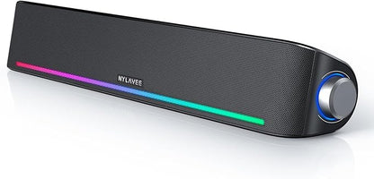 Computer Speakers, Hi-Fi Sound Quality Computer Sound Bar, USB Powered Speakers