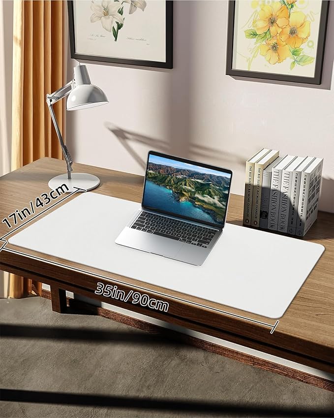 PULeather Non-Slip Desk Mat, Large Mouse Pad & Laptop Desk Pad