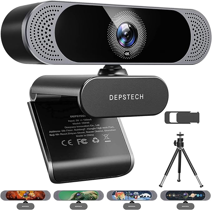 DEPSTECH 4K Webcam, DW49 HD 8MP Equipped