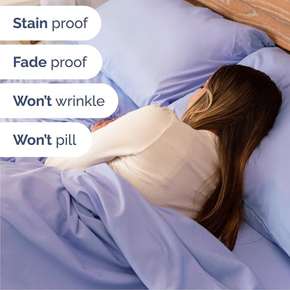 Cal King Size 4 Piece Sheet Set - Comfy Breathable & Cooling Bed Sheets Set - Hotel Luxury Bedding for Women, Men, Kids, Teens, Boys & Girls - Deep Pockets, Soft, Wrinkle Free - Oeko-Tex - Lavender