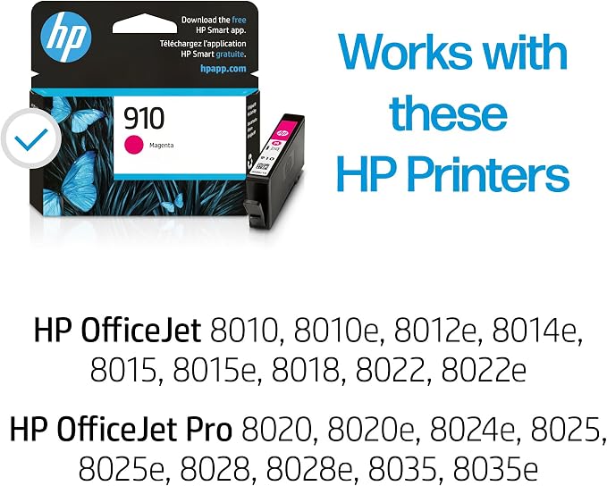 HP 910 Magenta Ink Cartridge | Works