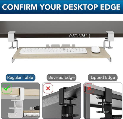 AX WABER Keyboard Tray Under Desk Pull Out