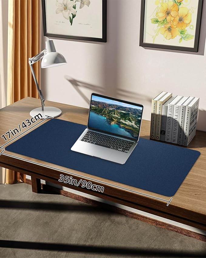 Non-Slip Desk mat, PULeather Desk Pad Protector, Office Desk Mat, Large Mouse