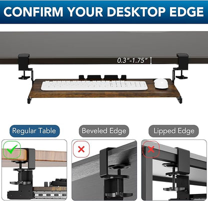 AX WABER Keyboard Tray Under Desk Pull Out