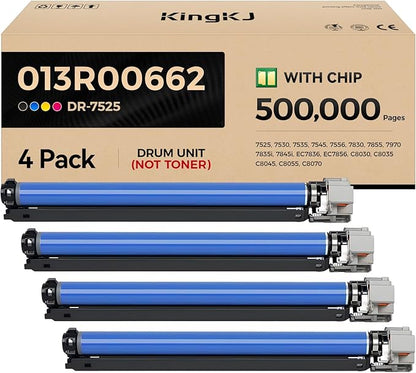 013R00662 Drum Unit Set 4-Pack Black Cyan Magenta Yellow Replacement