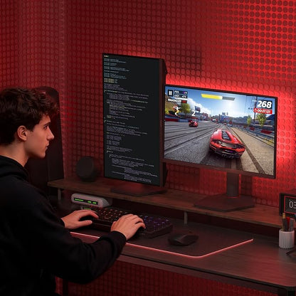KOORUI 27 Inch 4K Gaming Monitor, Dual Mode(UHD 160Hz / FHD 320Hz), Fast IPS 2160p PC Monitor, 95% DCI-P3, HDR400, Eye-Care, Height/Pivot/Tilt Adjustability, VESA Mountable，HDMI 2.1/DP 1.4, G2741L