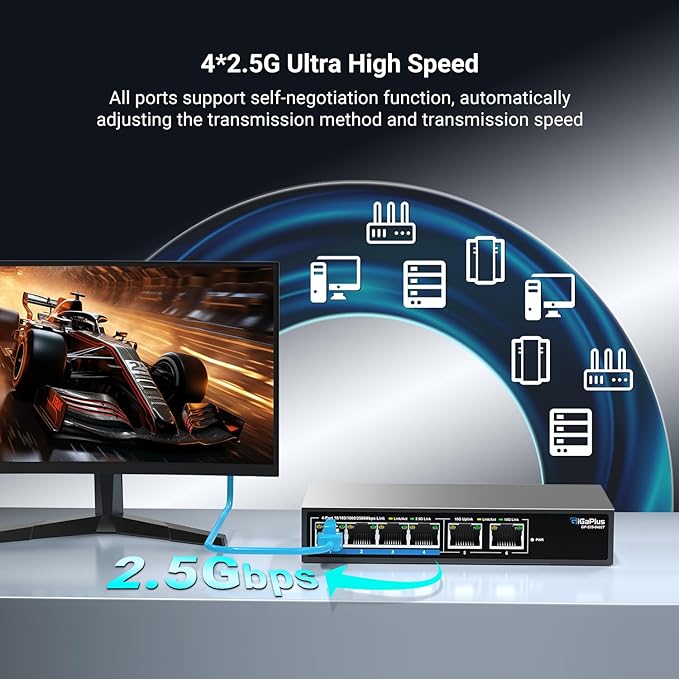 6 Ports 10Gb Unmanaged Ethernet Switch