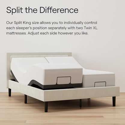 Nectar Full Adjustable Base and 12” Mattress (New Version) - Head & Foot Incline - Medium Firm Memory Foam - Cooling Top Layer - 3 Massage Settings - 365-Night Mattress Trial & Forever Warranty