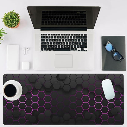 Mouse Pad Large Electric Glow Hexagonal Non-Slip Gaming Desk Mat