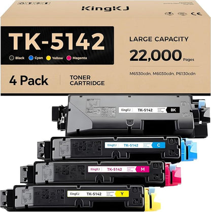 TK-5142 TK5142 Toner Cartridge 4-Pack High Yield Replacement