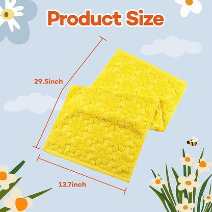 Quera 2 Pack Hand Towels Spring Summer Flower Yellow Sunflower Bathroom Decorative Towels Set for Drying, Cleaning, Cooking, Holiday 13.7'' x 29.5''