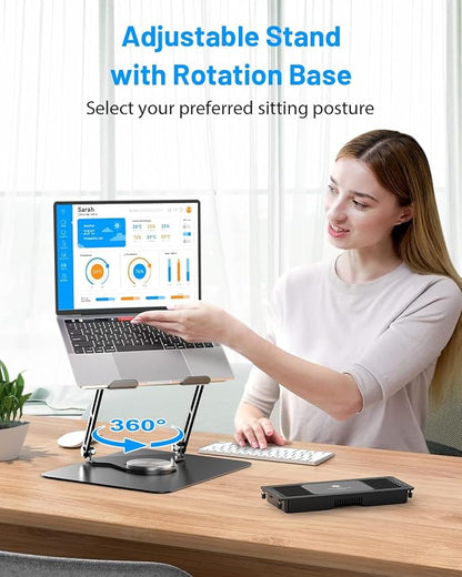 Laptop Cooling Stand with Detachable Thermoelectric Cooler, Adjustable Height &