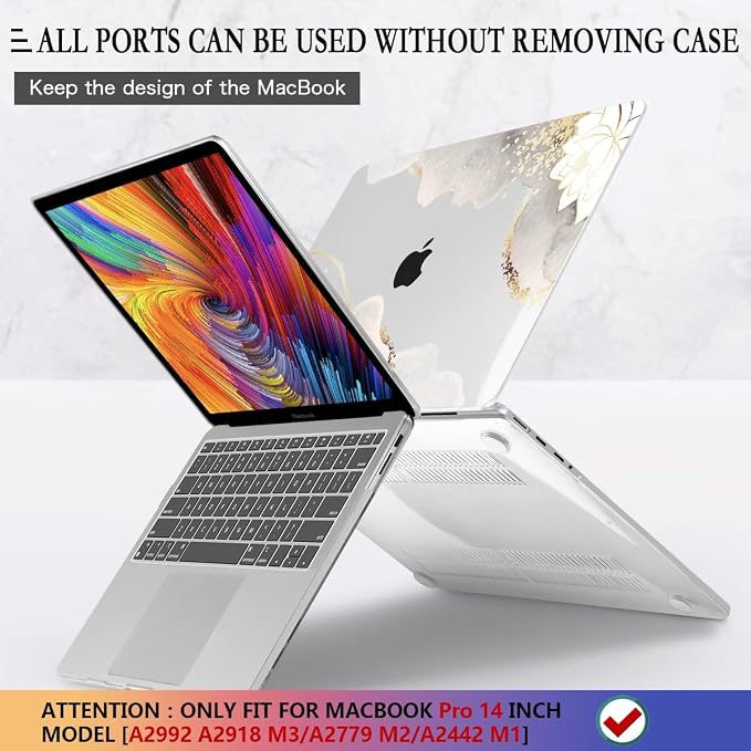 CISSOOK Compatible with MacBook Pro 14 inch Case 2024 2023-2021 Release Model: