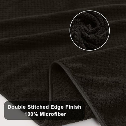 8-Piece Dark Coffee Bath Towels Set,2 Oversized Large Bath Towels Sheet,2 Hand Towels and 4 Washcloths - 600 GSM Soft Luxury Towel Set,Highly Absorbent Quick Dry Towel for Bathroom,Hotel and Spa
