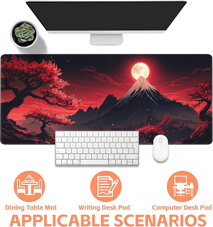 Mouse Pad Large Japanese Landscap Non-Slip Game Desk Mat
