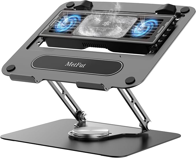 Laptop Cooling Stand with Detachable Thermoelectric Cooler, Adjustable Height &