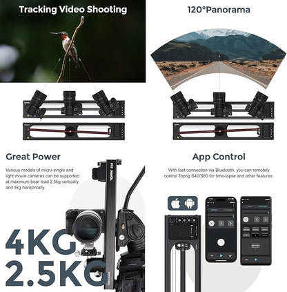 Accsoon Toprig S60 Motorized Camera Slider App Wireless Control Carbon Fiber
