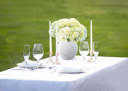 CozyWel White Ceramic Vase Flower Vase, Big Textured Round Vase for Centerpieces, Kitchen, Living Room, Bedroom Decor Gifts