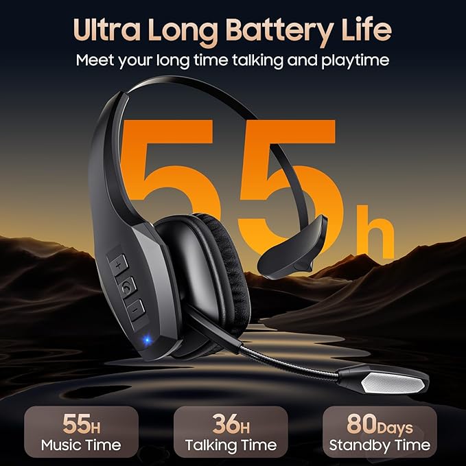 Trucker Bluetooth Headset, Wireless Headset