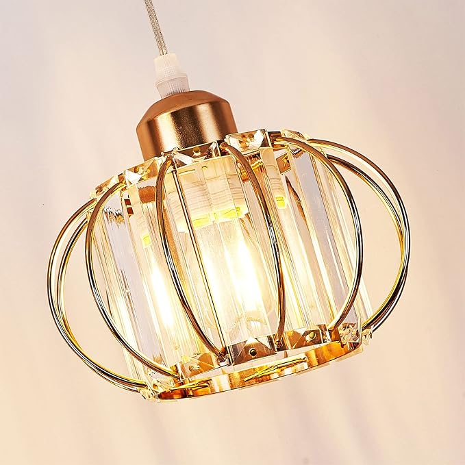 Hsyile KU300259 Industrial Style Crystal Tree Floor Lamp for Living Room,Bedroom,Office,Golden Floor Light,3 Lights