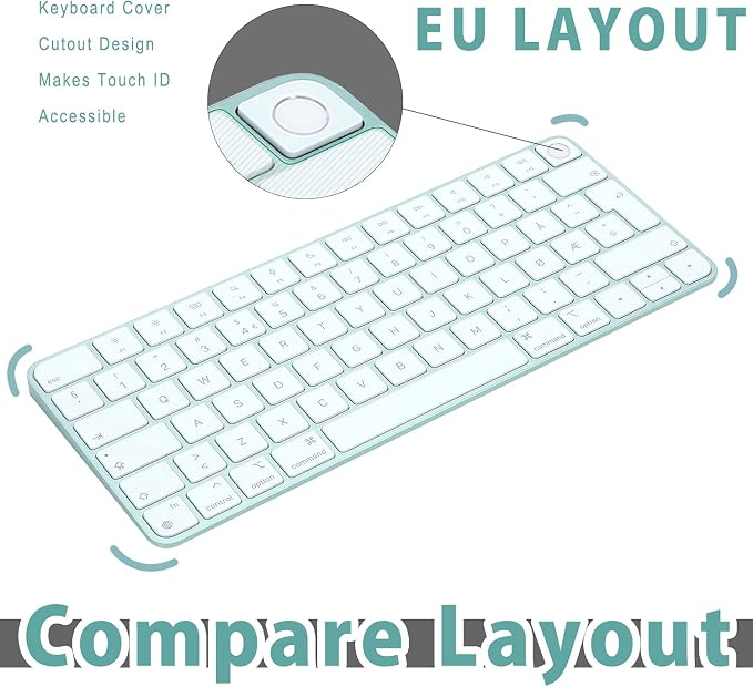 Keyboard Cover for New M4 iMac Magic Keyboard Model A3118/A2449, Touch ID