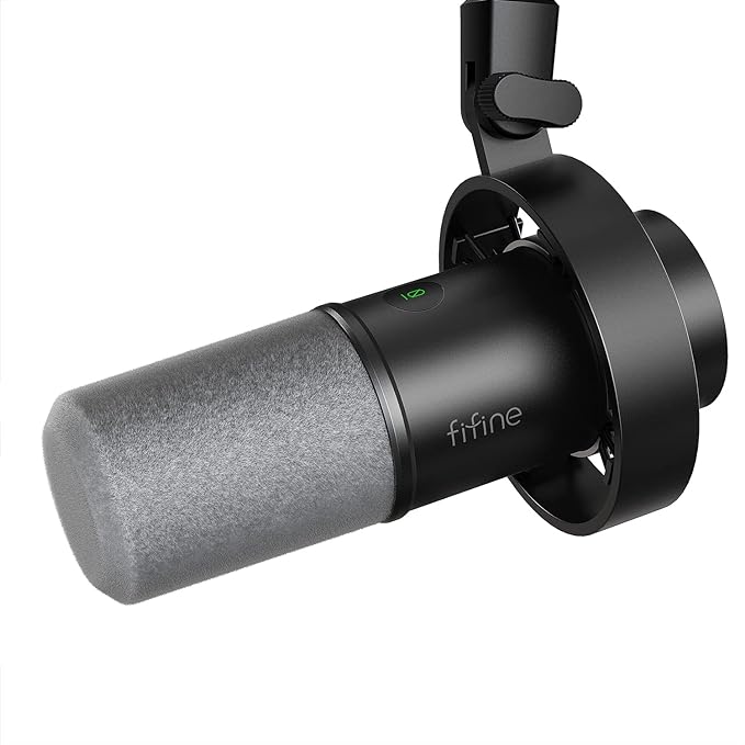 FIFINE Dynamic Microphone, XLR/USB Podcast Recording PC Microphone