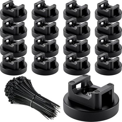 Yookeer 120 Pieces Magnetic Zip Tie Mount Multipurpose Cable Holder Magnets