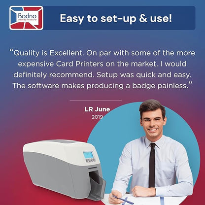 Bodno Magicard 600 Single Sided ID Card Printer & Complete Supplies Package ID