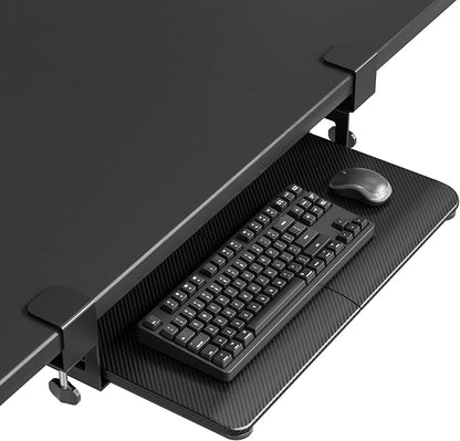 BONTEC KMT01-PJ Under Desk Keyboard Tray, Pull-Out Keyboard & Mouse Platform