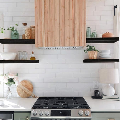 QEEIG Floating Shelves for Wall Bathroom Shelf Bedroom Kitchen Living Room Farmhouse Small Book Shelf 16 inch Set of 4, Black (015-B4)