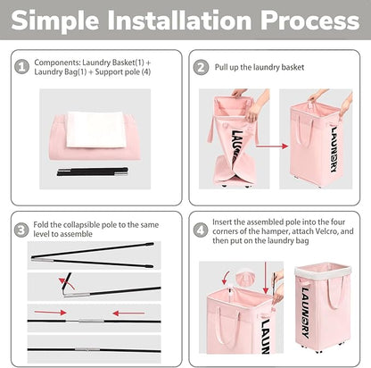 Goodpick Pink Laundry Baskets