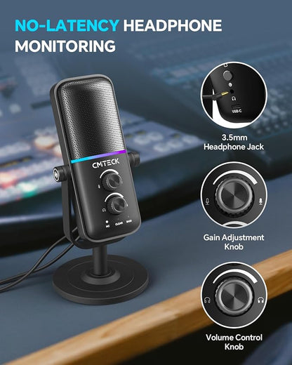 CMTECK USB Microphone for PC, Laptop – Computer Microphone