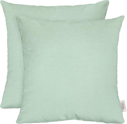 RSH DECOR: Sunbrella Square Throw Pillows Set of 2 | 24" x 24" | Water and Fade-Resistant Performance Fabric | Outdoor Pillow Covers with Down-Alternative Inserts | Canvas Spa
