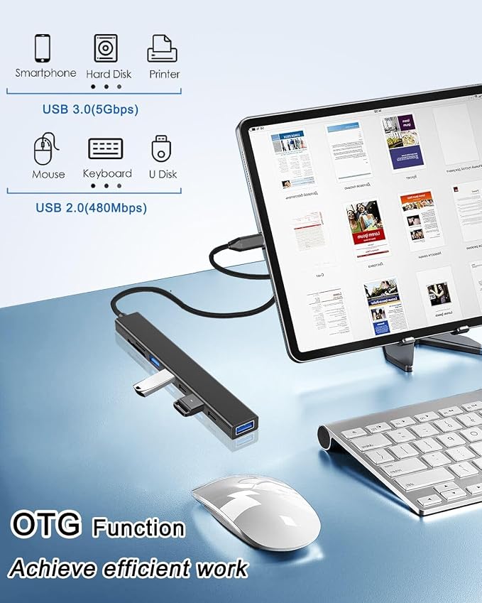 VIENON 8 in 1 USB C Hub With SD Card Reader, USB 3.0/2.0 Ports, USB-C Adapter