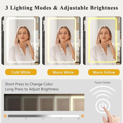 Hadulcet Makeup Vanity Desk with LED Lights Mirror, 43" Black Vanity Desk with Mirror and Lights, Sliding Mirror & RGB Drawers, Power Outlet, Dressing Table for Women Girls Bedroom