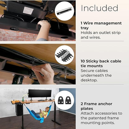 UPLIFTDESK V2 2-Leg Maple Laminate Wood Standing Desk – Adjustable Height, Advanced 1-Touch Memory Keypad, Under Desk Cable Management, Wire Grommets & Rocker Board (Black C-Frame, 80 x 30 inch)