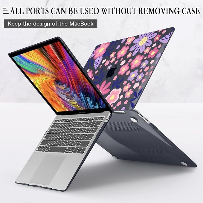 CISSOOK for MacBook Air 13 inch M1 Case 2021 2020 2019 2018, Hard Shell Case