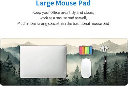 Misty Forest Large Mouse Pad, Gaming Keyboard Desk Pad, Extended Mouse Mat