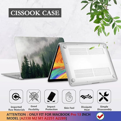 CISSOOK Compatible with MacBook Pro 13 inch Case M2 A2338 with Touch Bar 2023
