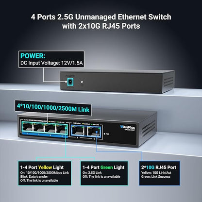 6 Ports 10Gb Unmanaged Ethernet Switch