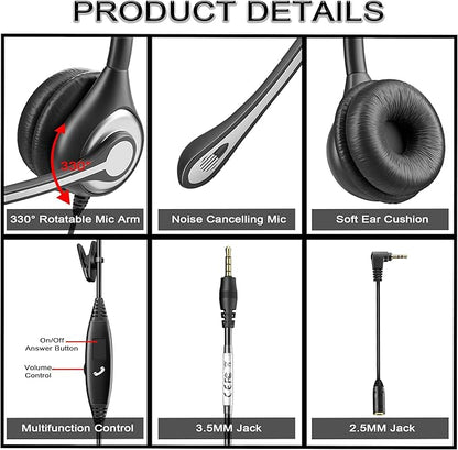 Wantek Cell Phone Headset Mono