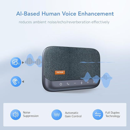 NUROUM A15 Conference Speaker and Microphone, Portable&Scalable Bluetooth