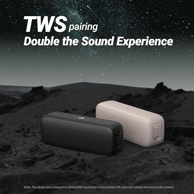BOGASING G6 Bluetooth Speaker, Portable Wireless Speakers