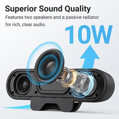 INGA Computer Speakers for Desktop PC, USB Monitor Speaker Bar