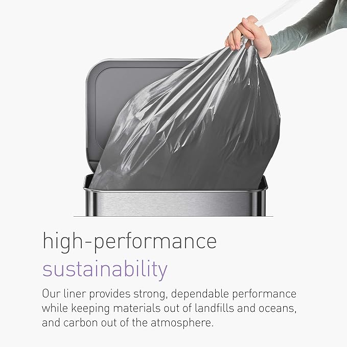 simplehuman Code J 200 Count, Genuine Odorsorb Custom Fit Liners, Drawstring