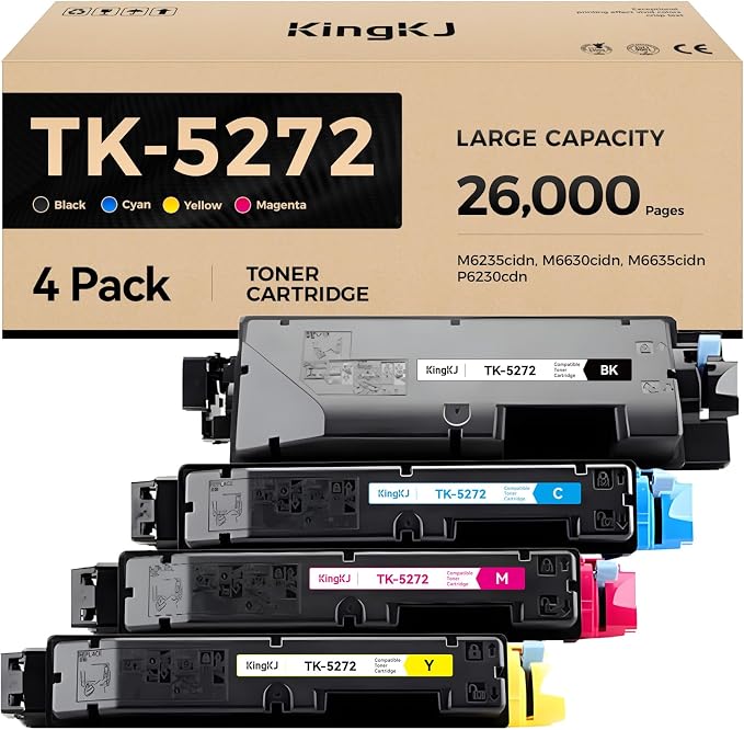 TK-5272 TK5272 Toner Cartridge 4-Pack High Yield Replacement